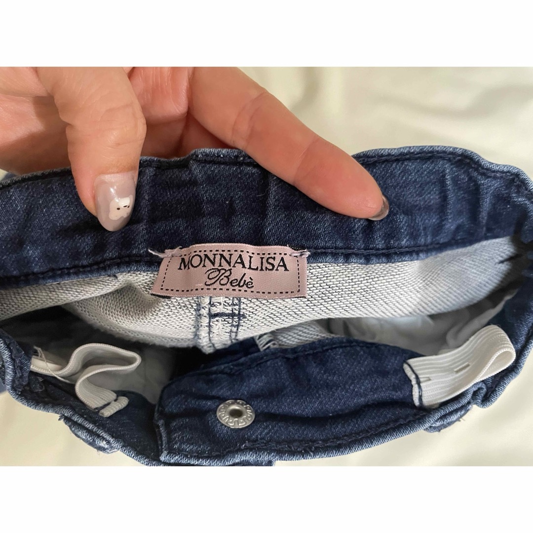 MONNALISA(モナリザ)のセット販売　モナリザ　薔薇のTシャツとさくらんぼのジーンズ　90 キッズ/ベビー/マタニティのキッズ服女の子用(90cm~)(Tシャツ/カットソー)の商品写真