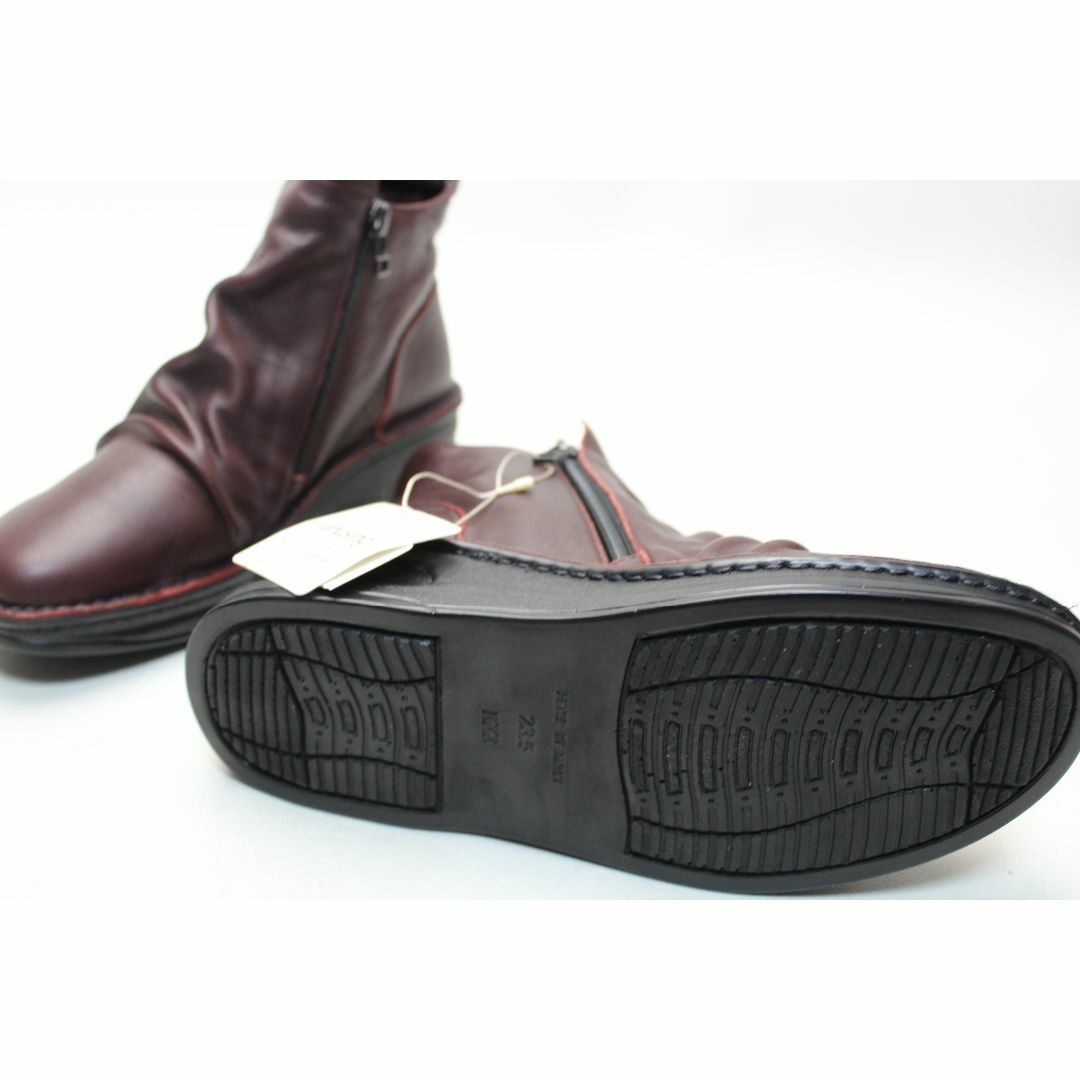 新品♪amu 牛革 ダブルジップショートブーツ(23.5ｃｍ3E)  レディースの靴/シューズ(ブーツ)の商品写真
