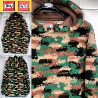 ビームス(BEAMS)の別注完売★トミカ×BEAMS フリースパーカー オリジナル カモ柄 プルオーバー(パーカー)