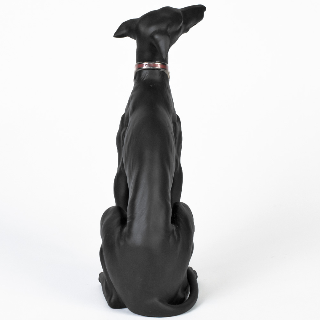 リヤドロ Lladro 賢いグレイハウンド 黒 No.8605 ブラック 犬 オブジェ 置物 磁器【中古】 エンタメ/ホビーの美術品/アンティーク(彫刻/オブジェ)の商品写真