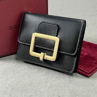 Bally - i5 《未使用保管品》 BALLY バリー カードケース 名刺入れ 本革 レザー小物 ゴールド金具 スナップボタン ユニセックス 男女兼用