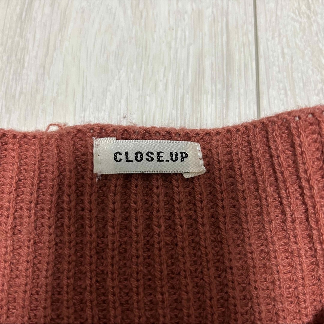 CLOSE-UP(クローズアップ)のclose up ニット　セーター　クローズアップ　フリーサイズ　チャック　新品 レディースのトップス(ニット/セーター)の商品写真