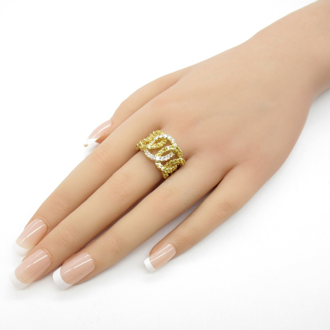 ジュエリー イエローサファイア ダイヤモンドリング リング・指輪 レディースのアクセサリー(リング(指輪))の商品写真