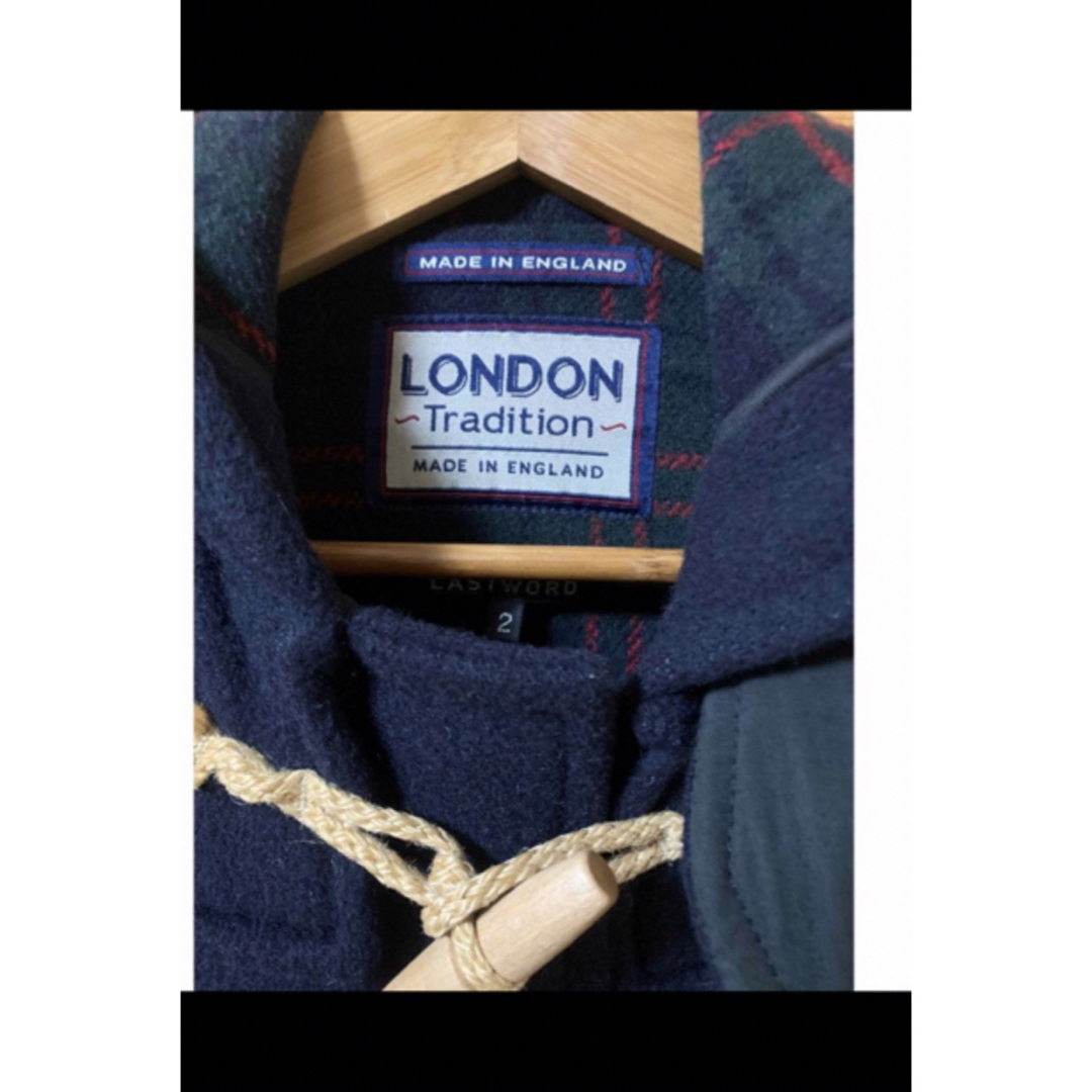 LONDON TRADITION(ロンドントラディション)の英国製　ロンドントラディション　ダッフルネイビー　裏地　チェック メンズのジャケット/アウター(ダッフルコート)の商品写真