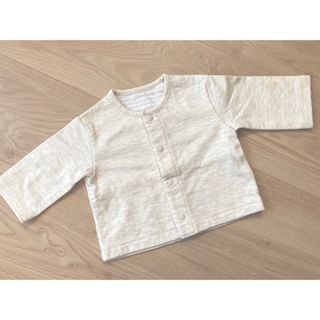 ユニクロ(UNIQLO)の☆美品☆UNIQLO/ユニクロ☆オーガニックコットン長袖カーディガン60☆(カーディガン/ボレロ)