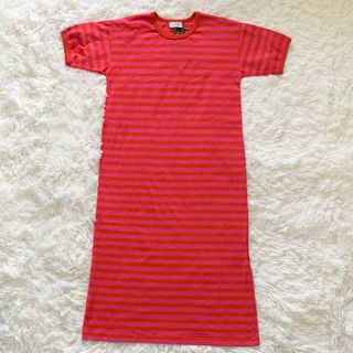 マリメッコ(marimekko)の新品 マリメッコ 子供服 120cm ボーダーロングワンピース フィンランド製(ワンピース)