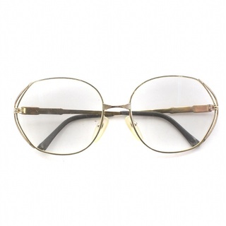 クリスチャンディオール(Christian Dior)のクリスチャンディオール 眼鏡 ラウンド メタルフレーム 度入り ゴールドカラー(その他)