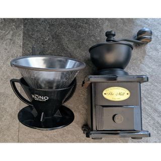 手挽きコーヒーミル　ブラック　黒　コーノ　kono カリタ Kalita 手動(電動式コーヒーミル)