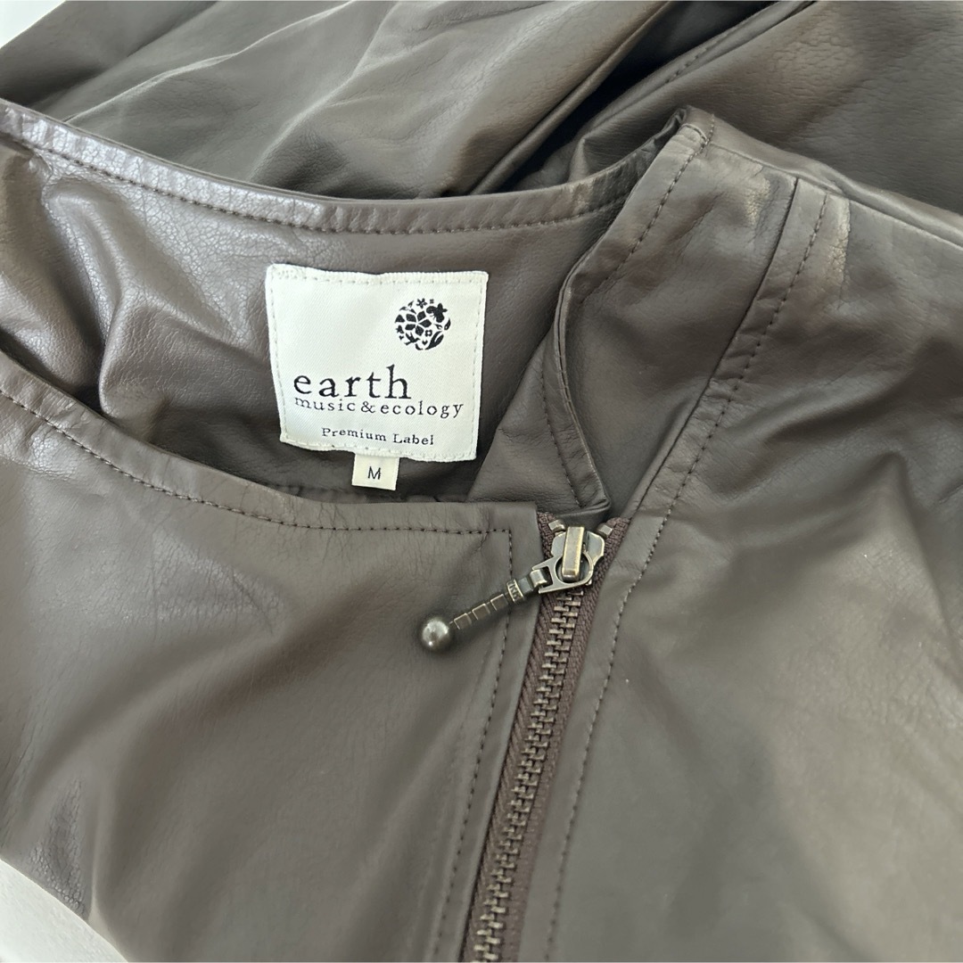 earth music & ecology(アースミュージックアンドエコロジー)の新品タグなし アース　ミュージック&エコロジー　ライダースジャケット　M レディースのジャケット/アウター(ライダースジャケット)の商品写真