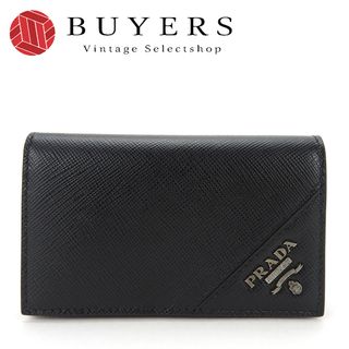 プラダ(PRADA)の【中古】 プラダ カードケース 2MC122 サフィアーノ レザー NERO ブラック 名刺入れ 小物 PRADA(パスケース/IDカードホルダー)