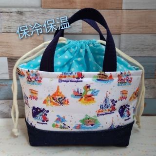 ディズニー(Disney)のりえりえ様専用　ディズニー　保冷保温　ミニトートバック　ハンドメイド　巾着トート(トートバッグ)