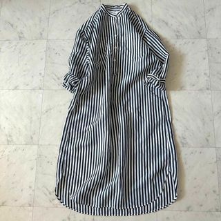 イエナ(IENA)の美品♪イエナ STRIPE BOUNCE シャツワンピース ロングシャツワンピ(ロングワンピース/マキシワンピース)