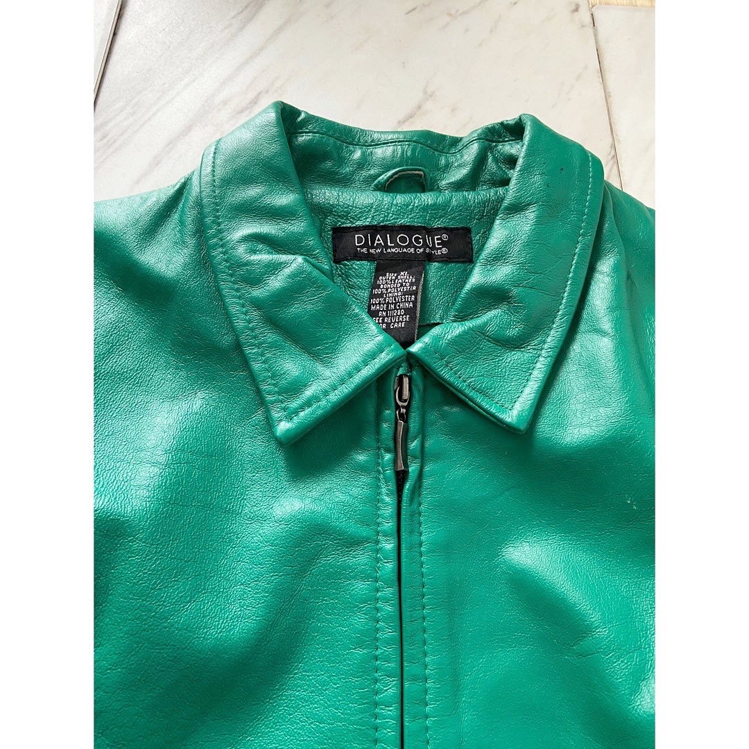VINTAGE - vintage 90s エメラルドグリーン ショート丈 短丈 VINTAGE - vintage 90s エメラルドグリーン ショート丈 短丈
