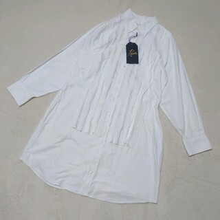 ニードルス(Needles)のリビルドバイニードルス　再構築ロングシャツ　ワンピース　ドレス　日本製　白(ロングワンピース/マキシワンピース)