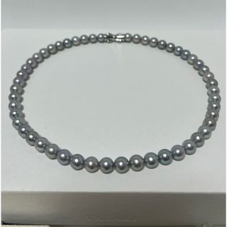 タサキ(TASAKI)のタサキ　ブルーあこやパールネックレス　7.5〜8㎜未満　長さ42.5㎝　美品(ネックレス)