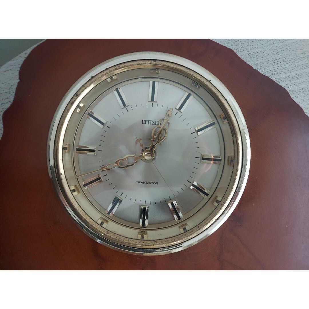 CITIZEN(シチズン)の置き時計　アンティーク　レトロ　シチズン　木製　かえで　もみじ インテリア/住まい/日用品のインテリア小物(置時計)の商品写真