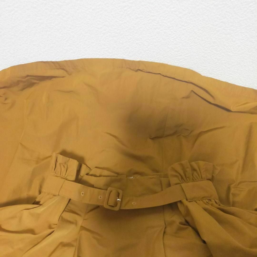 The Dayz tokyo(ザデイズトウキョウ)のからし色　マスタード　ペンシルスカート　ナイロンスカート　ベルト　36 XS レディースのスカート(ひざ丈スカート)の商品写真