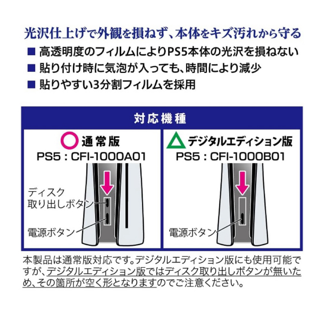 SONY(ソニー)の迅速発送、未開封品　ps5  保護フィルム　スキンシール エンタメ/ホビーのゲームソフト/ゲーム機本体(その他)の商品写真