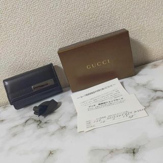 グッチ(Gucci)のグッチ キーケース 新品未使用品 本革 レザー ブラック メンズ(キーケース)