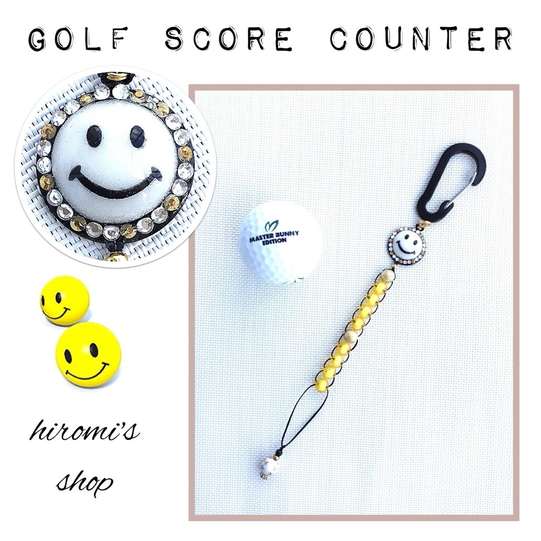 DESCENTE(デサント)のゴルフ　スコアカウンター　キラキラニコちゃん　スカート ボールケース キャップに スポーツ/アウトドアのゴルフ(ウエア)の商品写真