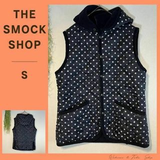 スモックショップ(THE SMOCK SHOP)の美品》スモークショップ　THE SMOCK SHOP　ドットキルティングベストS(ダウンベスト)