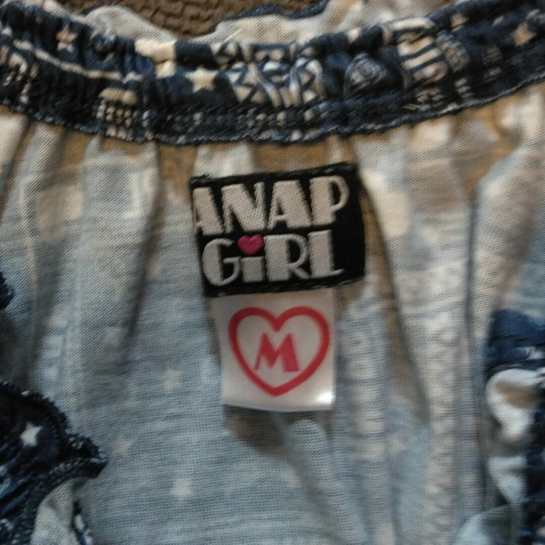 ANAP GiRL(アナップガール)のアナップガール　2WAYオフショルトップスM 半袖Ｔシャツ GU　UNIQLO キッズ/ベビー/マタニティのキッズ服女の子用(90cm~)(Tシャツ/カットソー)の商品写真