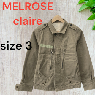 メルローズクレール(MELROSE claire)のMELROSE claire メルローズクレール アウター ミリタリー カーキ(ミリタリージャケット)