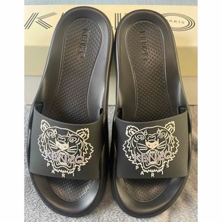 ケンゾー(KENZO)のKENZO ケンゾータイガースポーツスリッポンスライドサンダル黒ブラックビーチ海(サンダル)