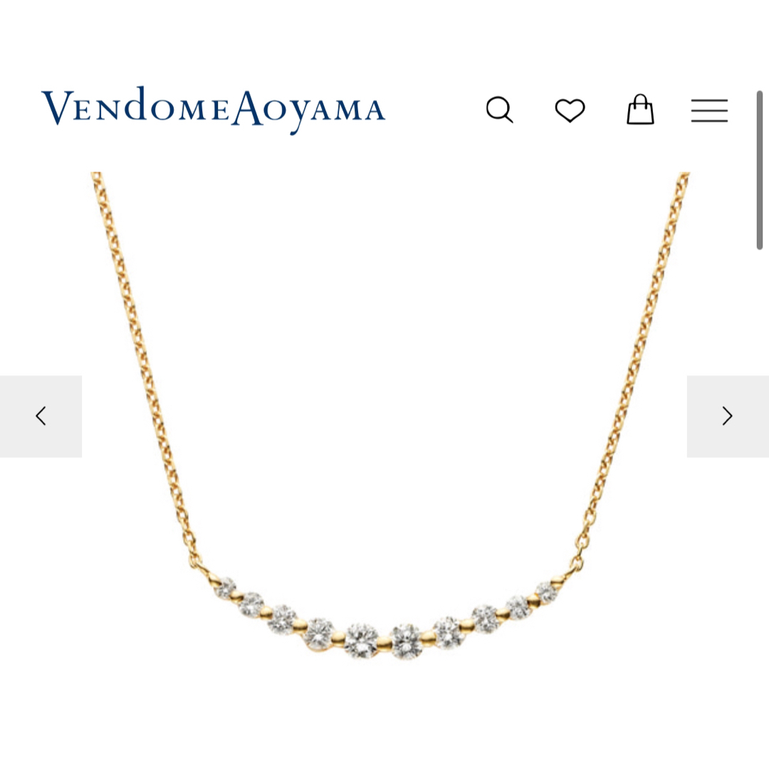 Vendome Aoyama(ヴァンドームアオヤマ)のVendome Aoyama リュール　ネックレス　K18YG 0.3ct レディースのアクセサリー(ネックレス)の商品写真