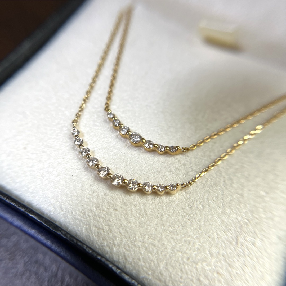 Vendome Aoyama(ヴァンドームアオヤマ)のVendome Aoyama リュール　ネックレス　K18YG 0.3ct レディースのアクセサリー(ネックレス)の商品写真