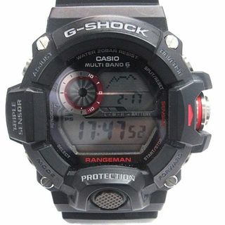 ジーショック(G-SHOCK)のカシオジーショック レンジマン 腕時計 電波 タフソーラー 黒 赤 ■SM1(腕時計(デジタル))