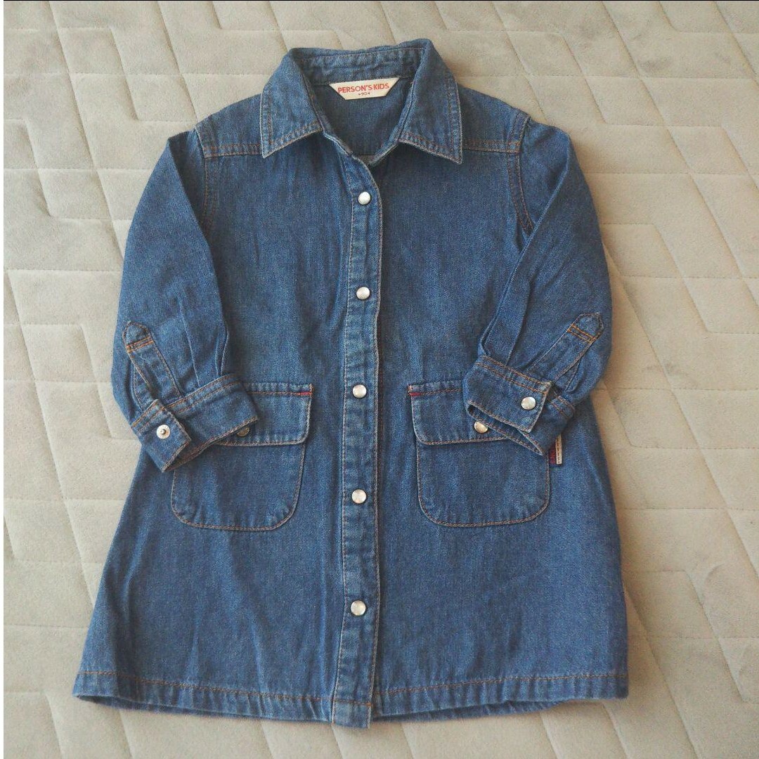 PERSON'S(パーソンズ)の【美品】PERSON'S 90サイズ デニムワンピース キッズ/ベビー/マタニティのキッズ服女の子用(90cm~)(ワンピース)の商品写真