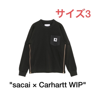 サカイ(sacai)のsacai × Carhartt WIP  L/S T-Shirt  サイズ3(Tシャツ/カットソー(七分/長袖))