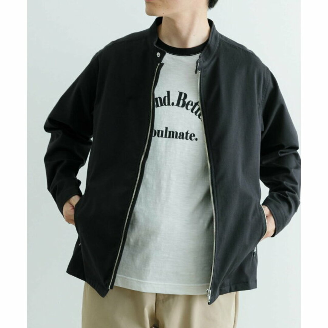 URBAN RESEARCH ITEMS(アーバンリサーチアイテムズ)の【BLK】【M】TCストレッチ シングルライダースジャケット メンズのジャケット/アウター(ライダースジャケット)の商品写真