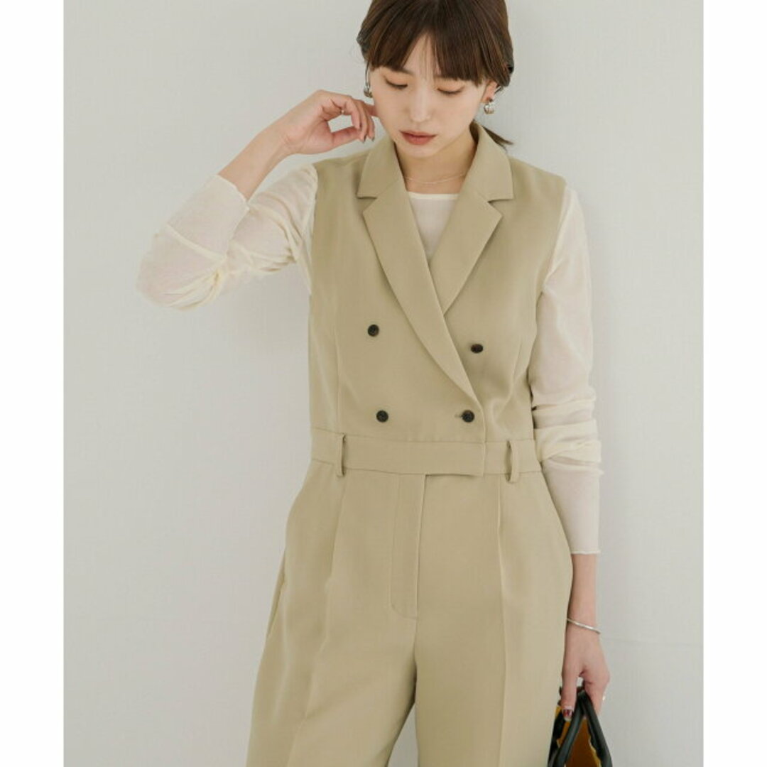 URBAN RESEARCH(アーバンリサーチ)の【BEIGE】【38】『UR TECH DRYLUXE』『イージーケア』オールインワン レディースのパンツ(サロペット/オーバーオール)の商品写真