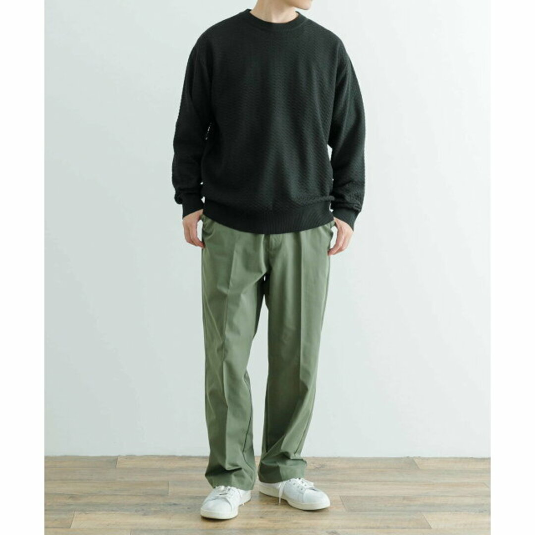 URBAN RESEARCH ITEMS(アーバンリサーチアイテムズ)の【BLK】クルーネック ジャカードニットプルオーバー メンズのトップス(ニット/セーター)の商品写真