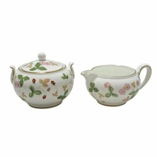 美品 ウェッジウッド WEDGWOOD ワイルドストロベリー シュガーポット(テーブル用品)