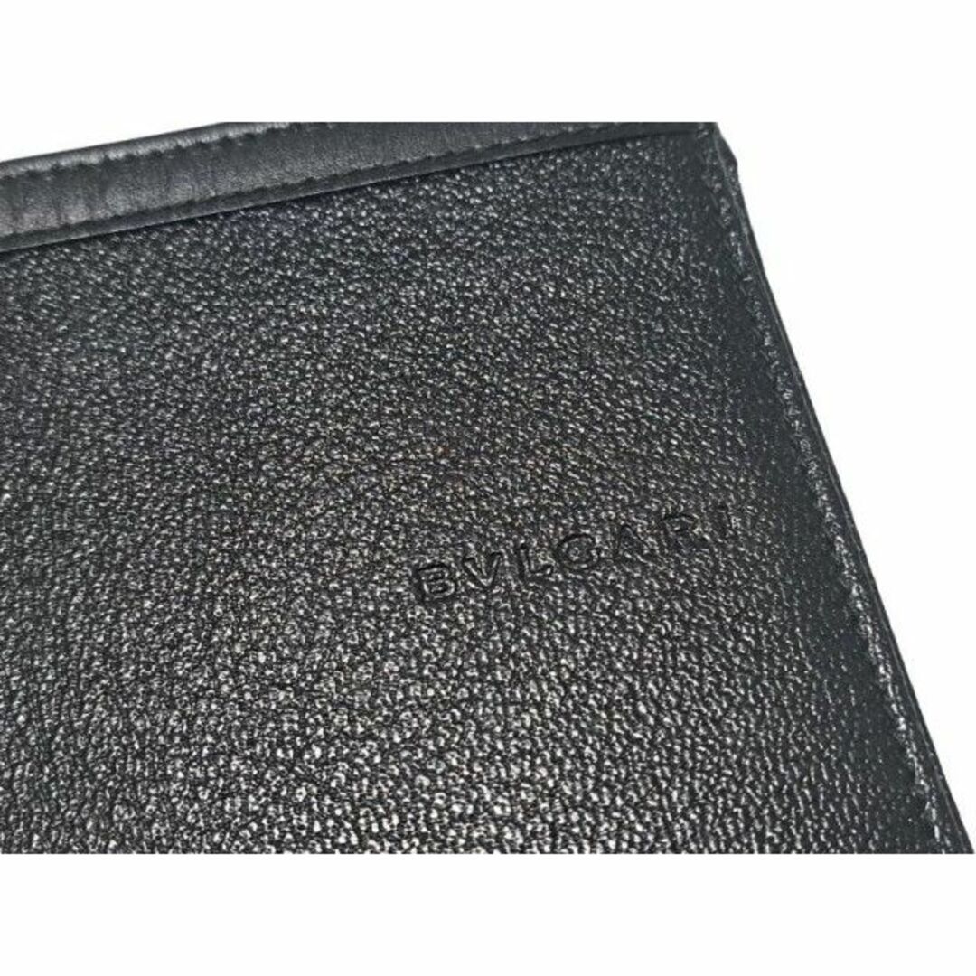 BVLGARI(ブルガリ)の未使用 ブルガリ 財布 二つ折り 札入れ コンパクト 黒 小銭入れなし 革製 メンズのファッション小物(長財布)の商品写真