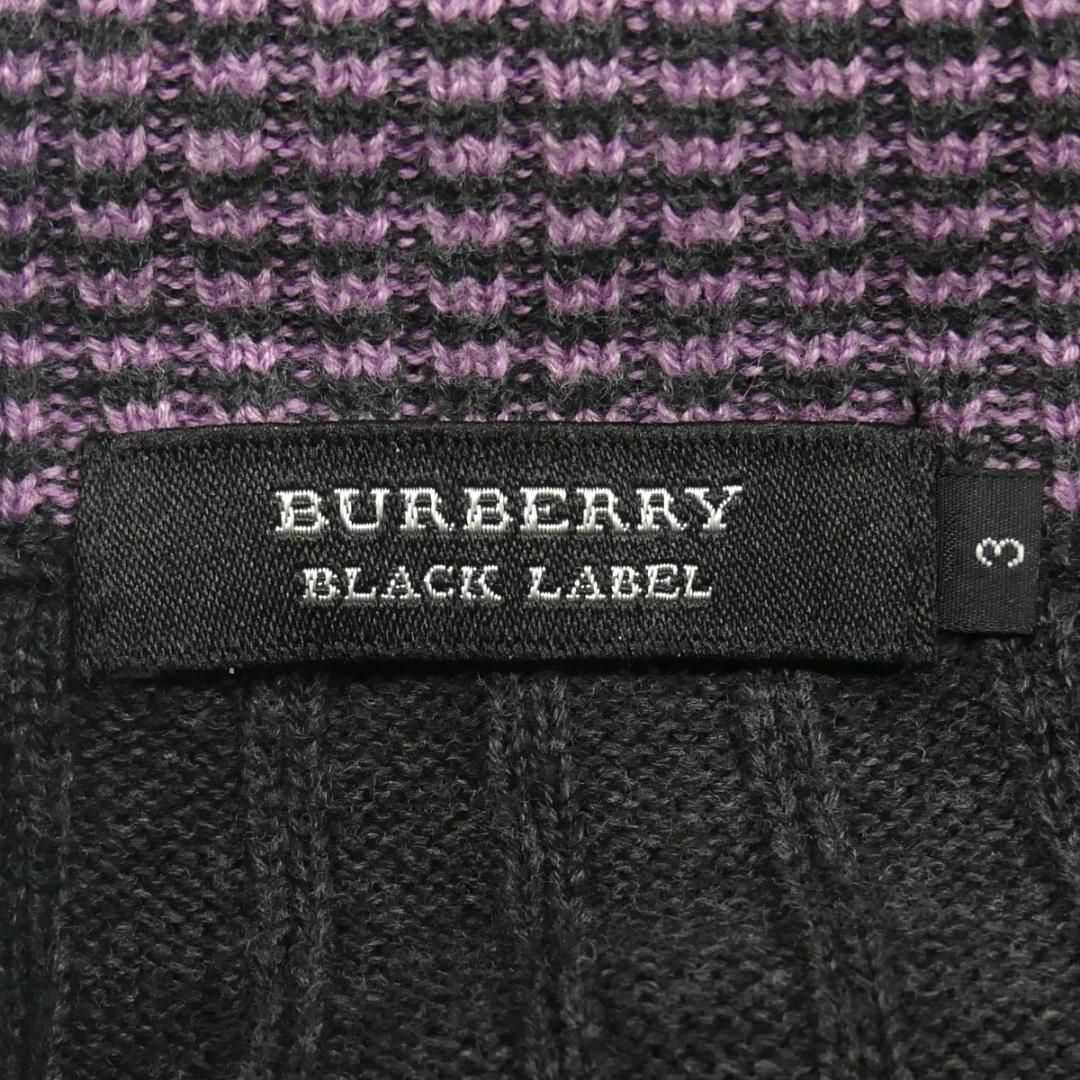 BURBERRY BLACK LABEL(バーバリーブラックレーベル)の廃盤 バーバリーブラックレーベル セーター ニット L ウール グレーTJ859 メンズのトップス(ニット/セーター)の商品写真