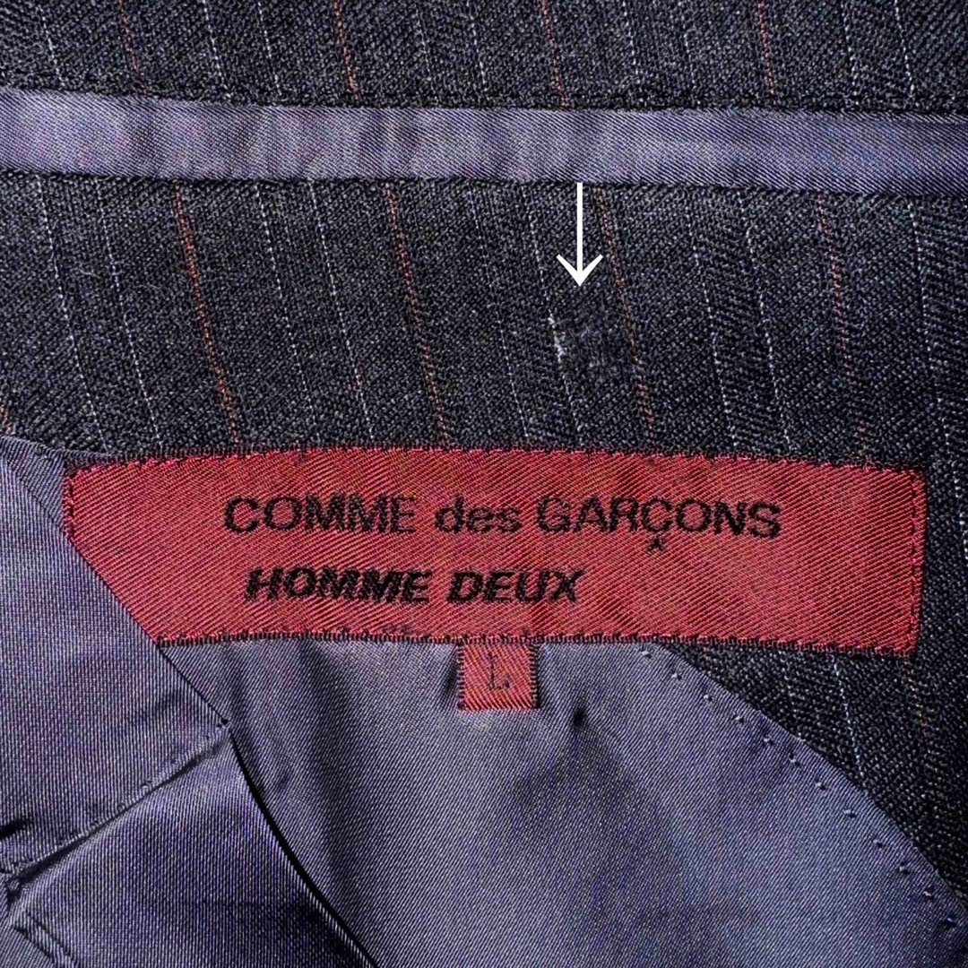 COMME des GARCONS HOMME DEUX(コムデギャルソンオムドゥ)の《美品》COMME des GARCONS HOMME ダブル ジャケット L① メンズのジャケット/アウター(テーラードジャケット)の商品写真