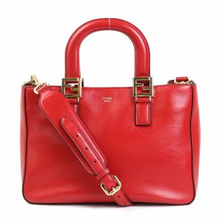 フェンディ(FENDI)のフェンディ FENDI ハンドバッグ ショルダーバッグ FFトート スモール レザー レッド レディース 8BH367-A9Y0 送料無料【中古】 99618g(ハンドバッグ)