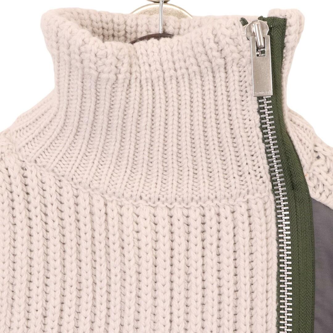sacai - サカイ 22年製 22-06192 ナイロンツイル ウール ニット sacai - サカイ 22年製 22-06192 ナイロンツイル ウール ニット