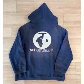 アベイシングエイプ(A BATHING APE)の90S アベイシングエイプ 裏地ワッフル ジップアップパーカー 紺 M nigo(パーカー)