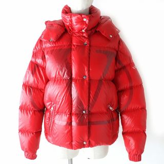 ヴァレンティノ(VALENTINO)の美品△正規品 ヴァレンティノ×モンクレール コラボ SV3CN00A5AG 19-20AW レディース Vロゴ ダウンジャケット レッド 40(ダウンジャケット)