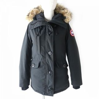 カナダグース(CANADA GOOSE)の良品△正規品 CANADA GOOSE カナダグース 2300JL CHARLOTTE PARKA シャーロット ファー・フード付 ZIP UP ダウンジャケット ブラック S/P(ダウンジャケット)