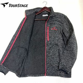 ツアーステージ(TOURSTAGE)の【 ツアーステージ ゴルフウェア フリース ジャケット  メンズ ＬＬブラック】(ウエア)