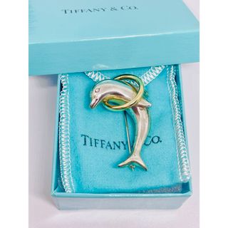 ティファニー(Tiffany & Co.)の✨激レア激安✨ティファニー　ドルフィンモチーフブローチコンビ　925 750(ブローチ/コサージュ)