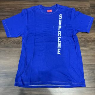 シュプリーム(Supreme)のシュプリーム　ポケット　ロゴ　Tシャツ ブルー(Tシャツ/カットソー(七分/長袖))