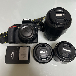 ニコン(Nikon)の一眼レフ Nikon D3500 レンズ3本（標準,望遠,単焦点）セット(デジタル一眼)