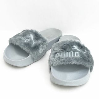 PUMA×FENTY / プーマ フェンティ ◆サンダル/コラボ/ファー/VSK-0716/グレー/23cm 362266 【レディース/ガールズ/LADY/女性/婦人】【靴/クツ/シューズ/SHOES】 レディースファッション【中古】 [0220479467](ビーチサンダル)